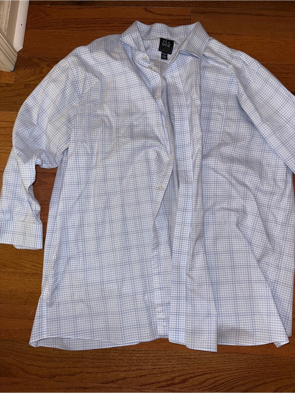 Jos. A. Bank Men’s Light Blue and White Check Dress Shirt